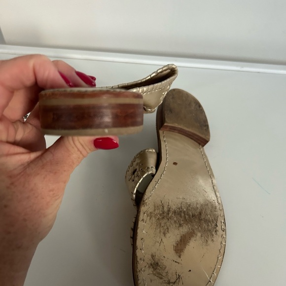 Jack Rogers - lightly used platinum Navajo slides - size 9 - Picture 5 of 6